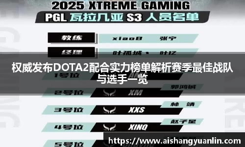 权威发布DOTA2配合实力榜单解析赛季最佳战队与选手一览